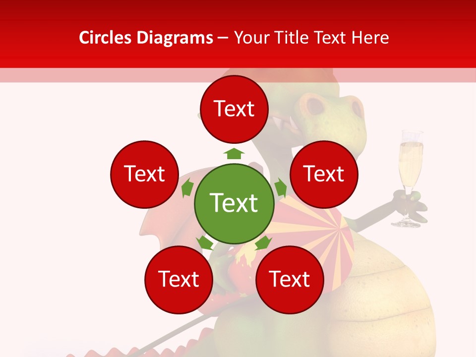 Champagne Cute Head PowerPoint Template