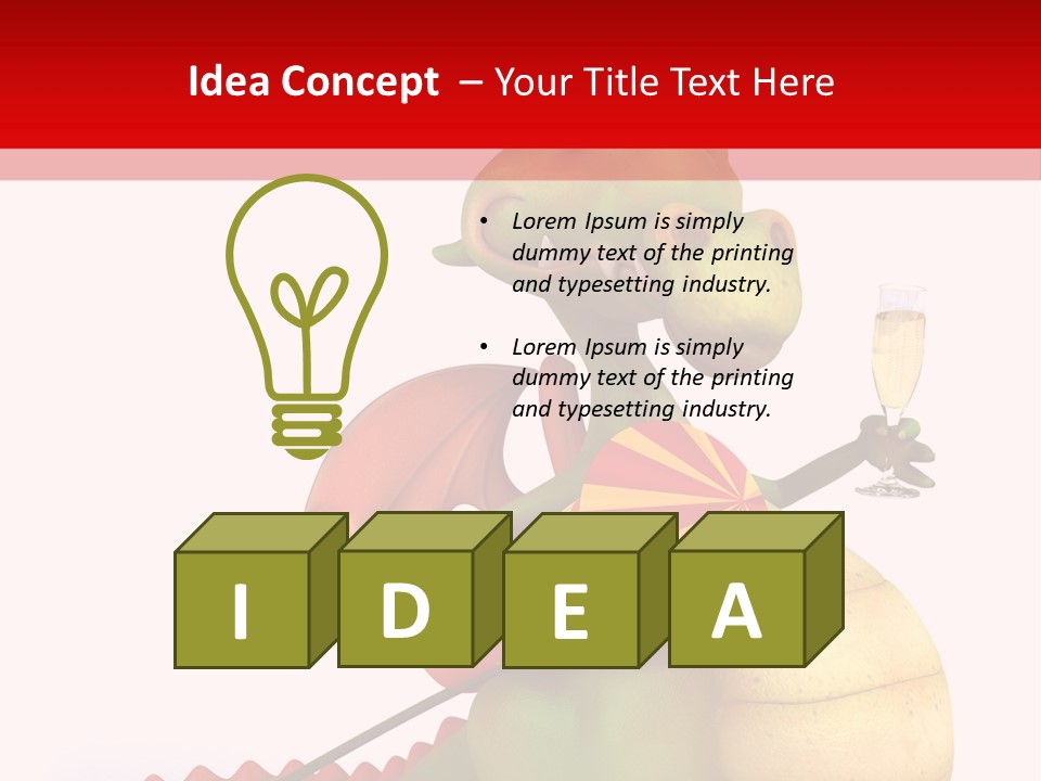 Champagne Cute Head PowerPoint Template