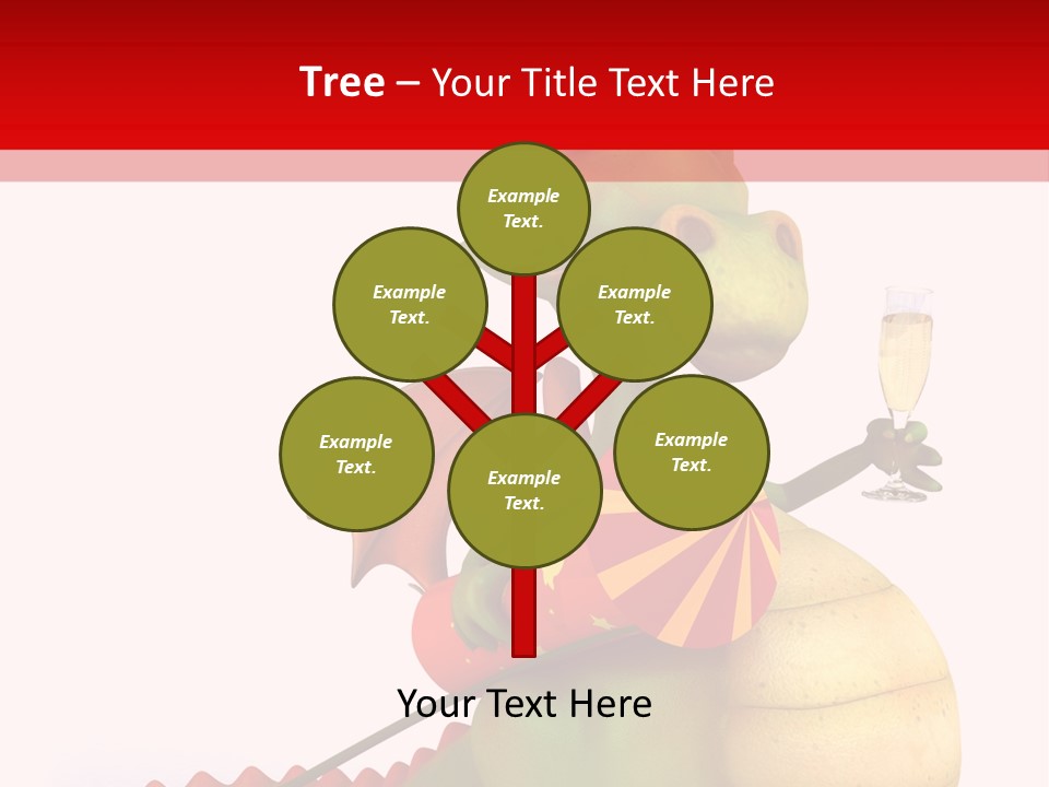 Champagne Cute Head PowerPoint Template