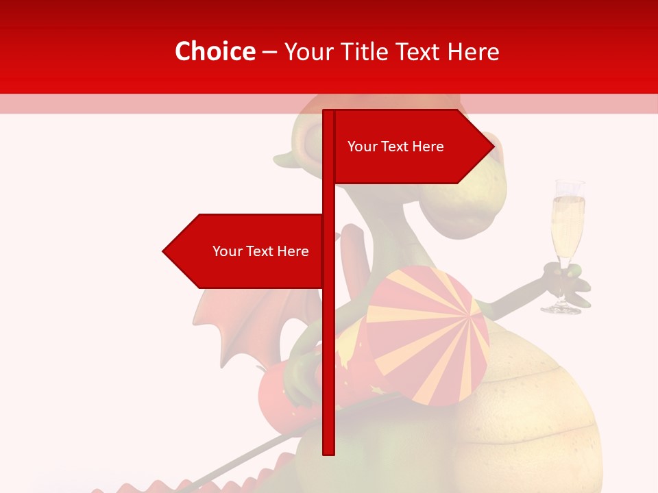 Champagne Cute Head PowerPoint Template