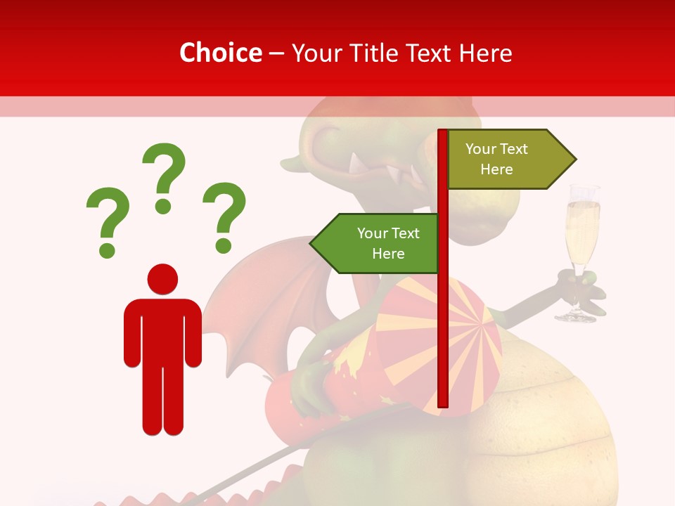 Champagne Cute Head PowerPoint Template