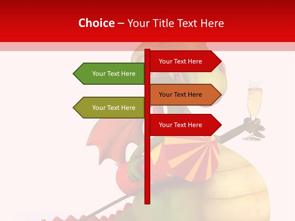 Champagne Cute Head PowerPoint Template