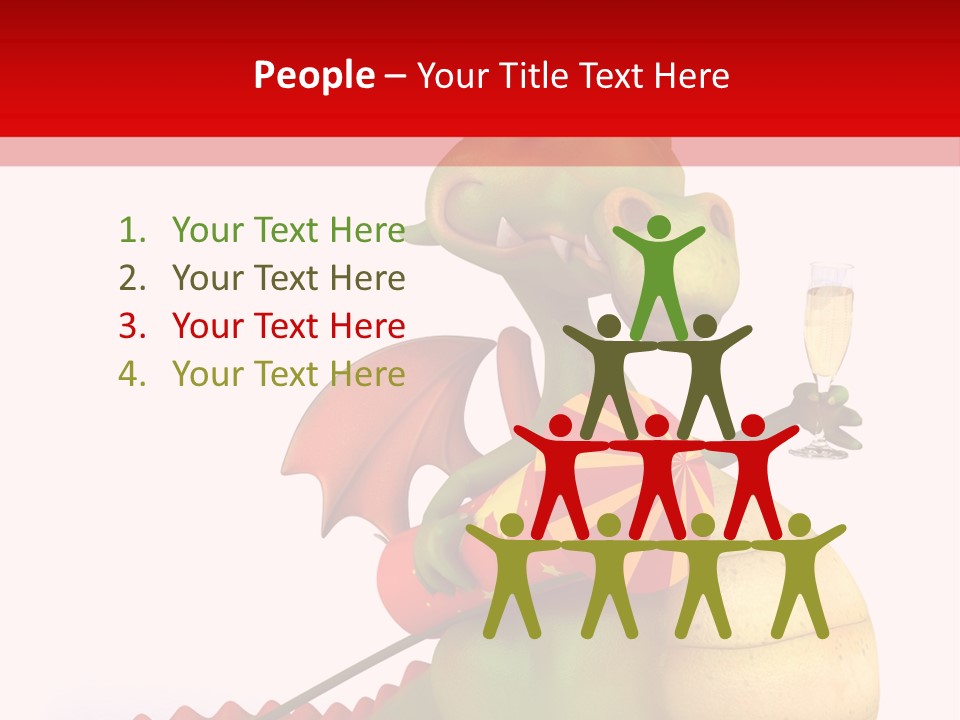 Champagne Cute Head PowerPoint Template