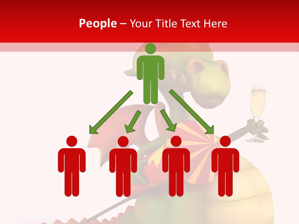 Champagne Cute Head PowerPoint Template