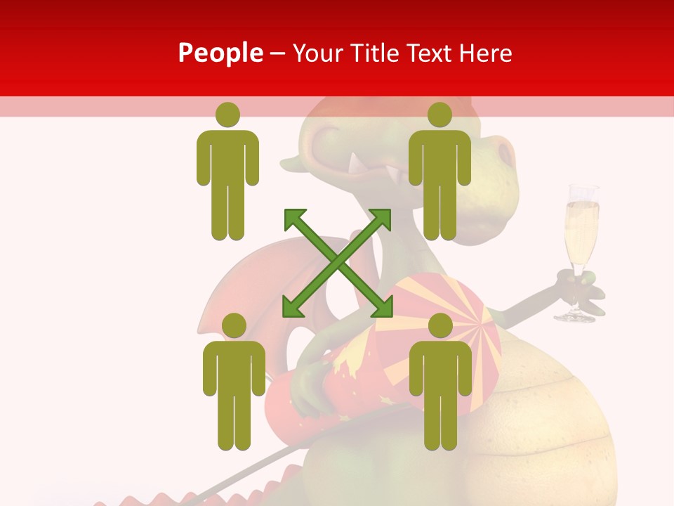 Champagne Cute Head PowerPoint Template