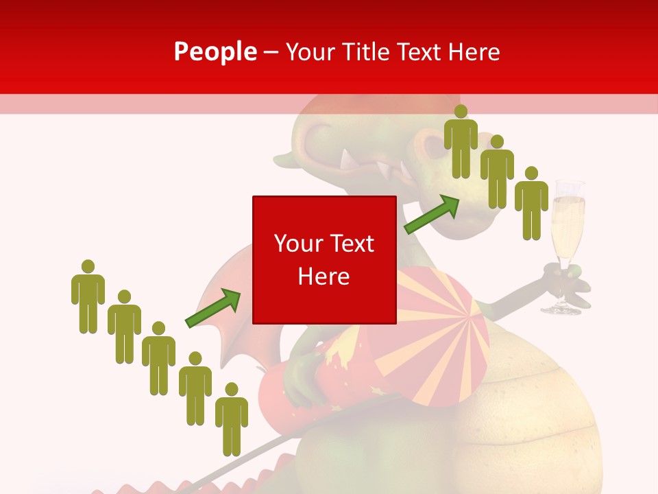 Champagne Cute Head PowerPoint Template