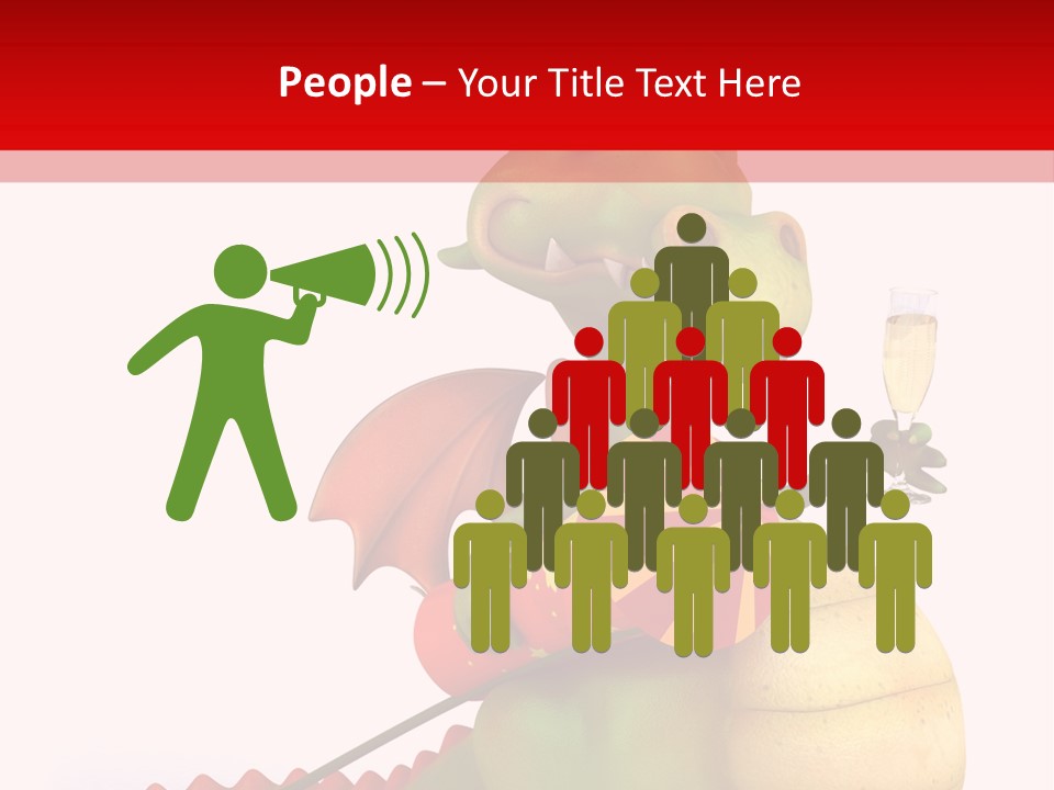 Champagne Cute Head PowerPoint Template