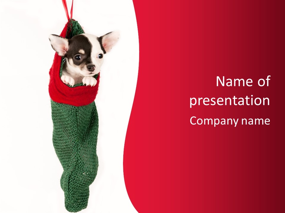 Stocking Present Comic PowerPoint Template