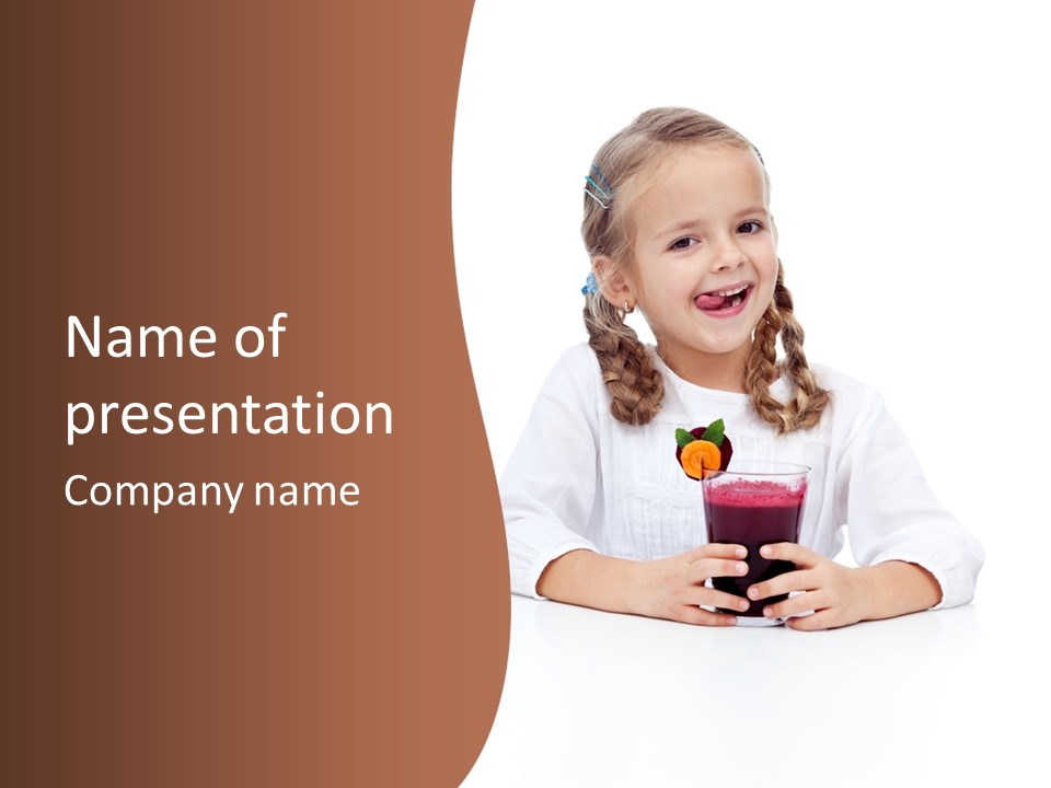 Happy Vegetable Juice PowerPoint Template