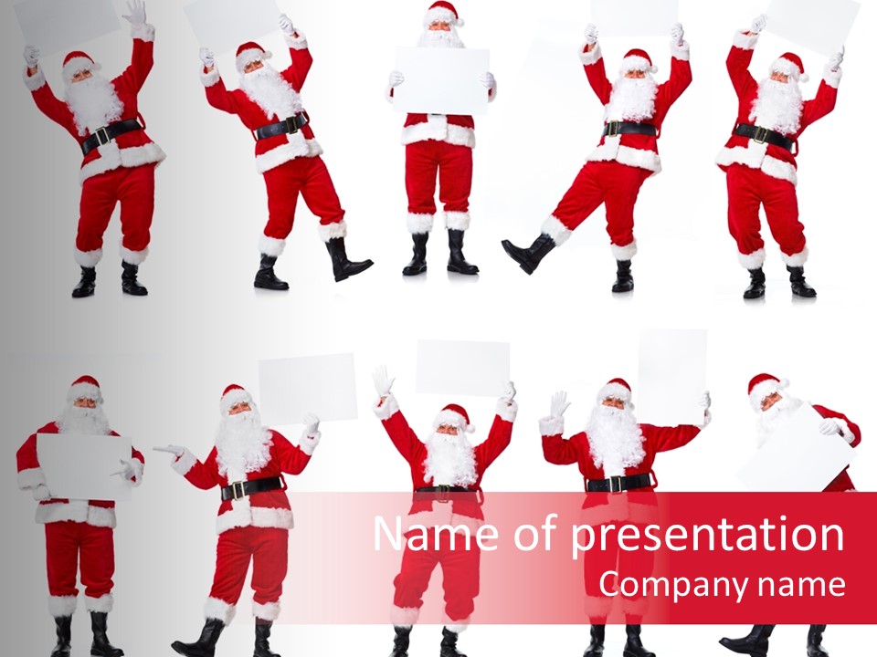 Men Xmas Costume PowerPoint Template