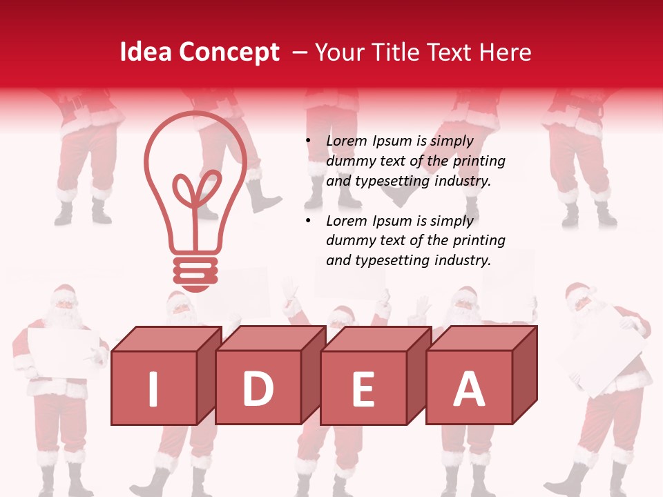 Men Xmas Costume PowerPoint Template