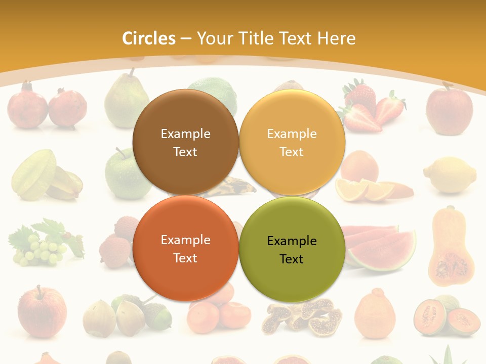 Collection Tangelo Fruit Grapes PowerPoint Template