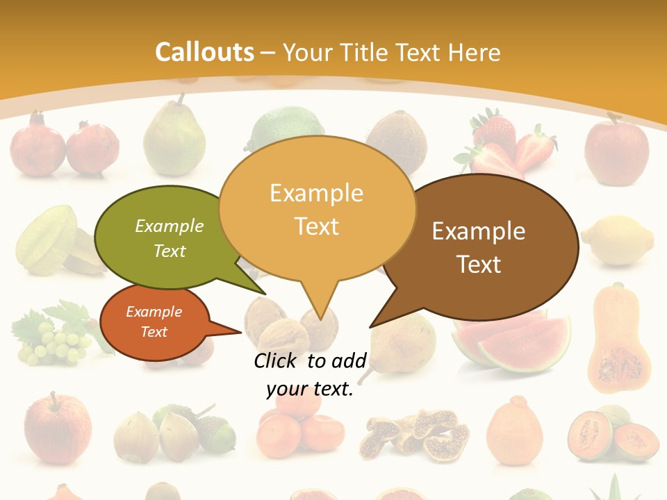 Collection Tangelo Fruit Grapes PowerPoint Template