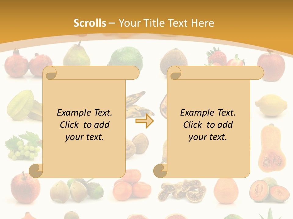 Collection Tangelo Fruit Grapes PowerPoint Template