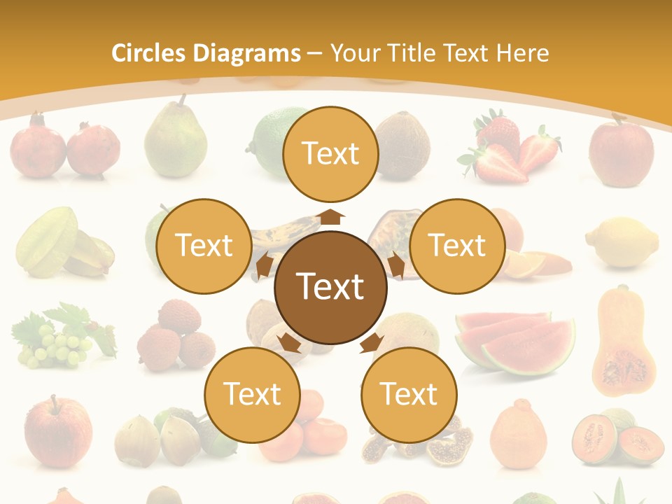 Collection Tangelo Fruit Grapes PowerPoint Template