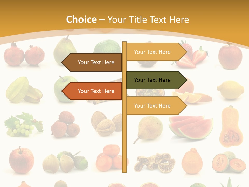 Collection Tangelo Fruit Grapes PowerPoint Template