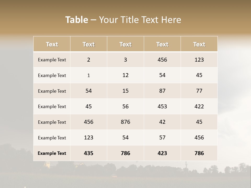 Rotation Environment Torrential Rain PowerPoint Template