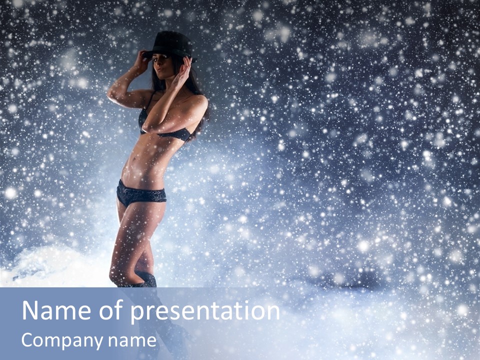 Bikini Blue Night PowerPoint Template