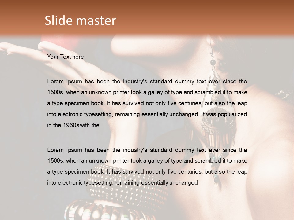 Vertical Hold Bracelets PowerPoint Template