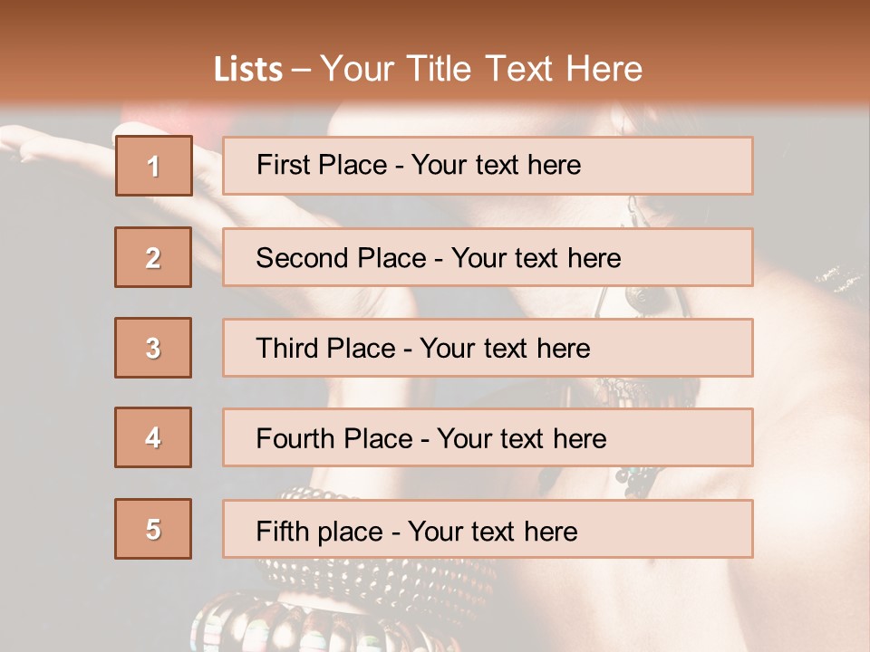 Vertical Hold Bracelets PowerPoint Template