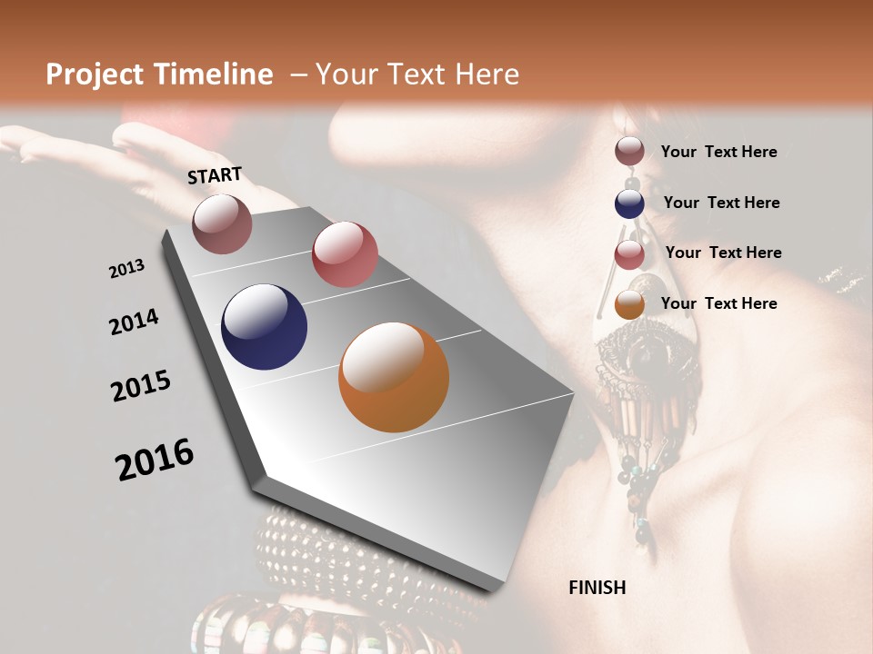 Vertical Hold Bracelets PowerPoint Template