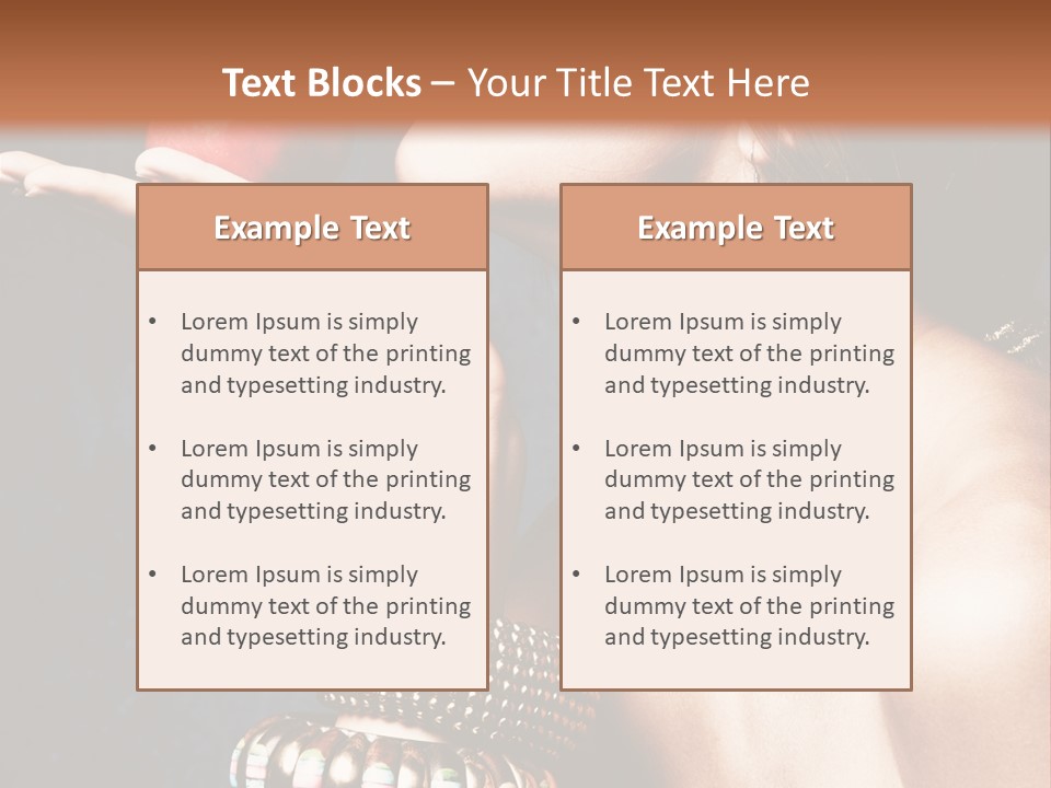 Vertical Hold Bracelets PowerPoint Template