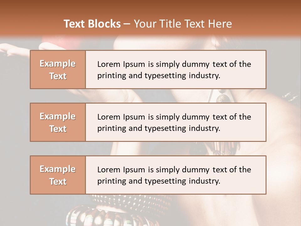 Vertical Hold Bracelets PowerPoint Template