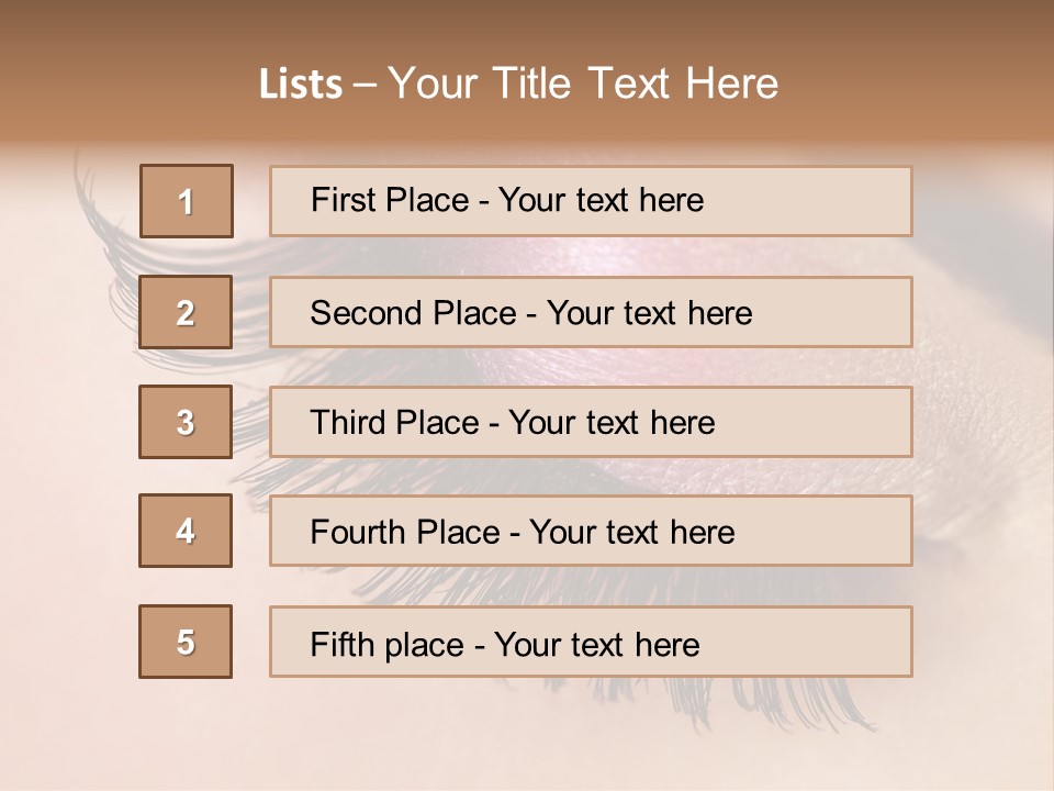 Example Perfect Eyelashes PowerPoint Template