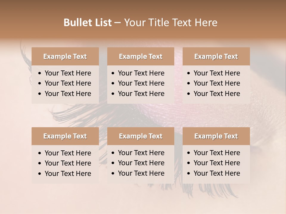 Example Perfect Eyelashes PowerPoint Template