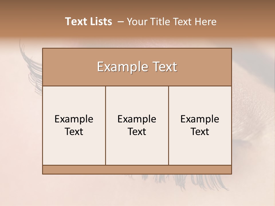Example Perfect Eyelashes PowerPoint Template