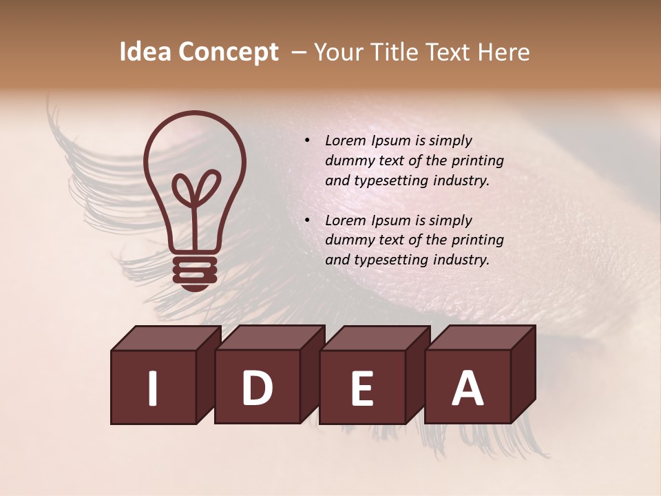 Example Perfect Eyelashes PowerPoint Template