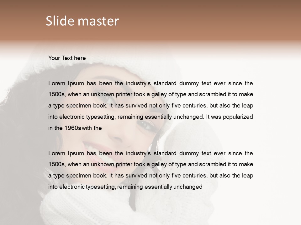 Face Scarf Positive PowerPoint Template