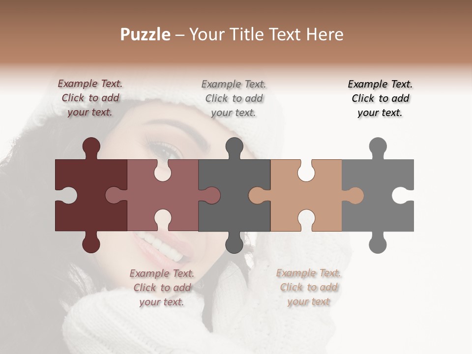 Face Scarf Positive PowerPoint Template