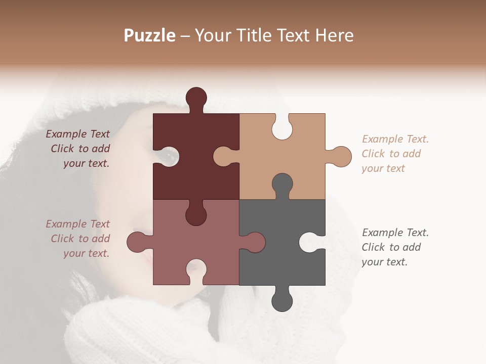 Face Scarf Positive PowerPoint Template