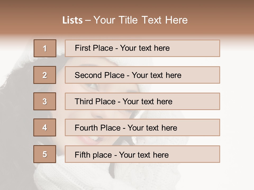 Face Scarf Positive PowerPoint Template