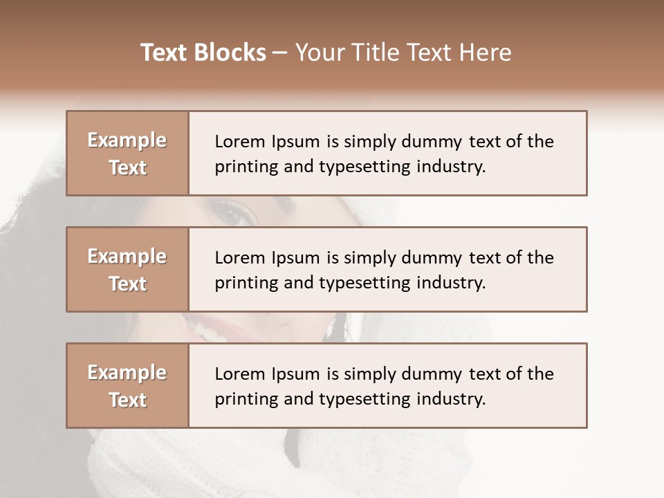 Face Scarf Positive PowerPoint Template