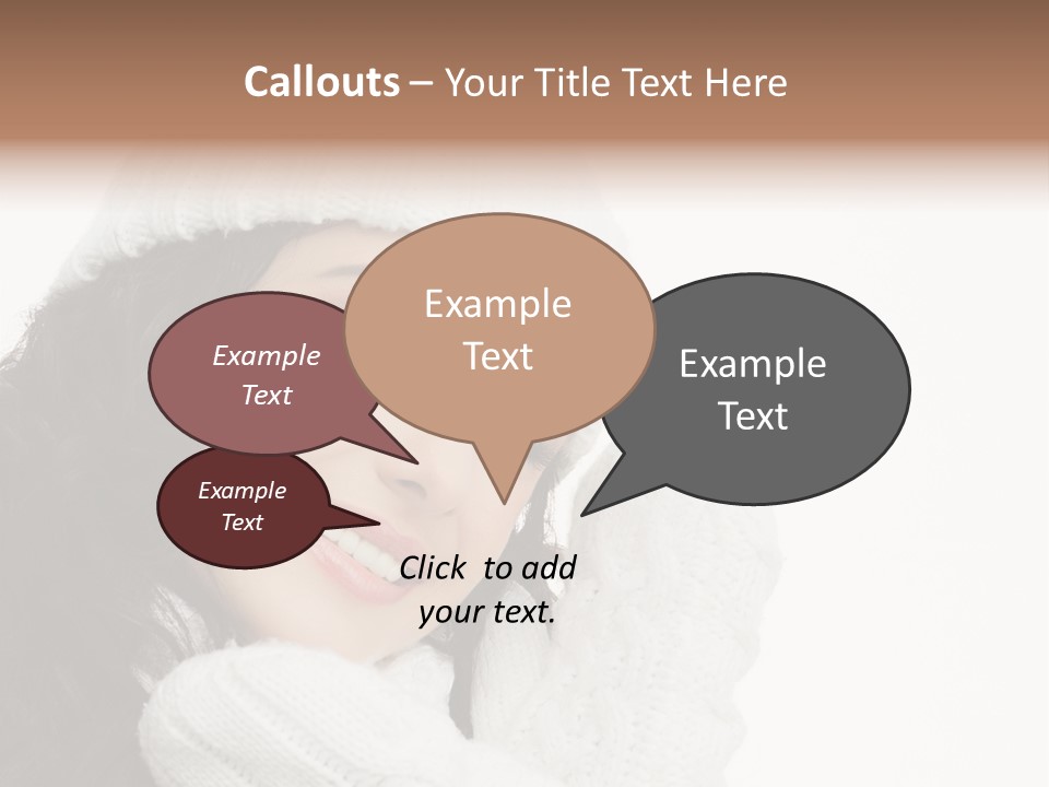 Face Scarf Positive PowerPoint Template