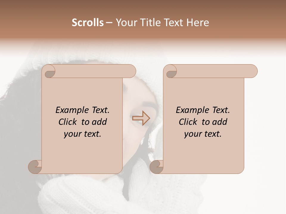 Face Scarf Positive PowerPoint Template