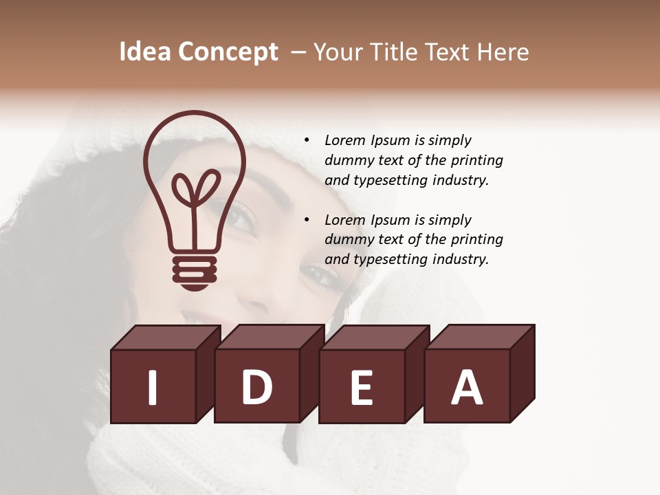 Face Scarf Positive PowerPoint Template