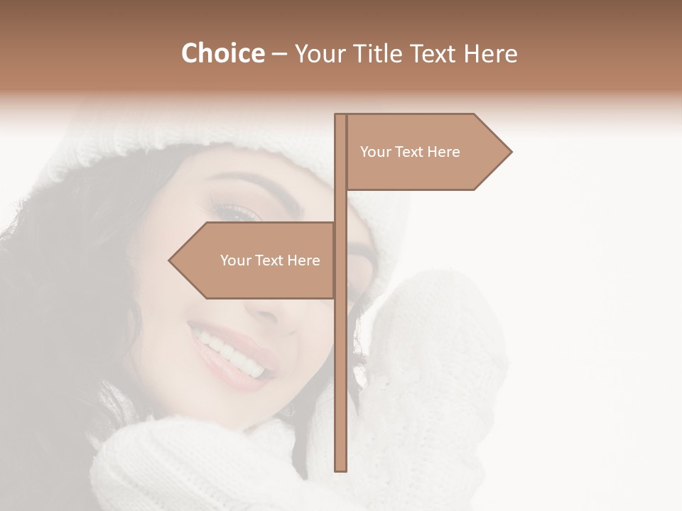 Face Scarf Positive PowerPoint Template