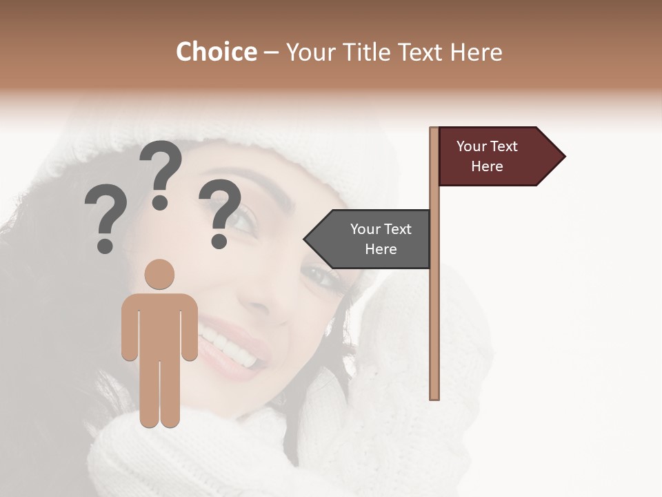 Face Scarf Positive PowerPoint Template