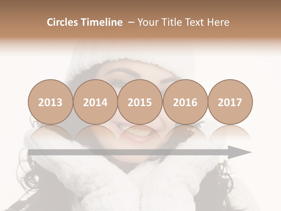 Hair Attractive Brunette PowerPoint Template