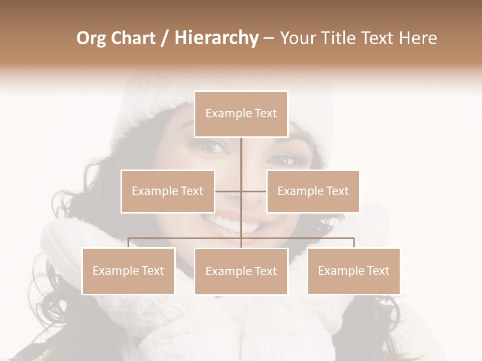 Hair Attractive Brunette PowerPoint Template