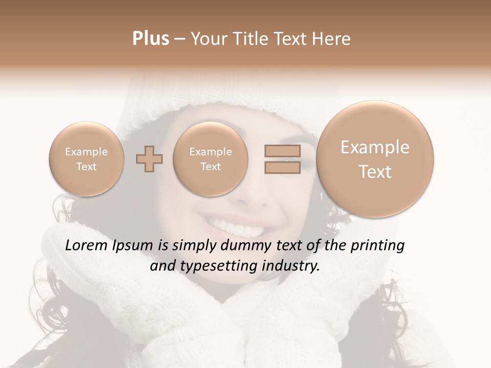 Hair Attractive Brunette PowerPoint Template