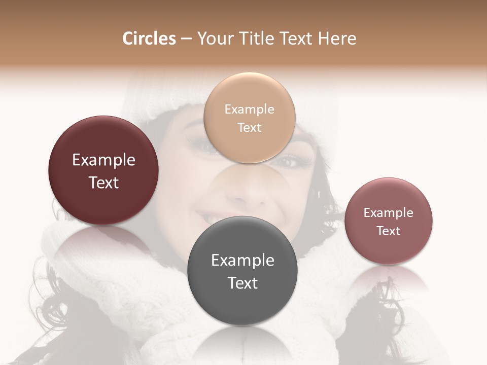 Hair Attractive Brunette PowerPoint Template