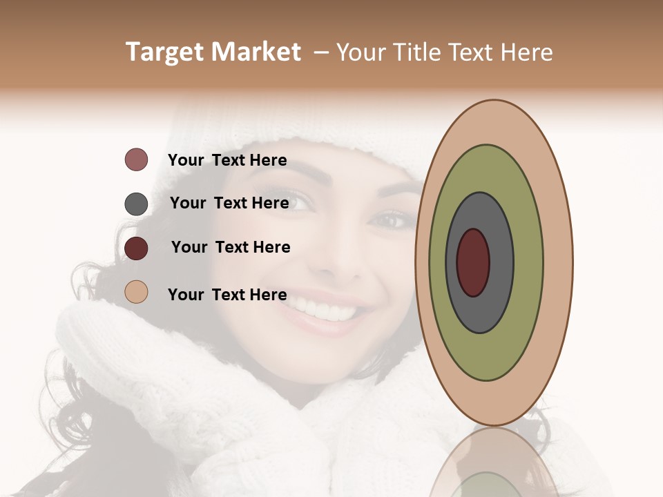 Hair Attractive Brunette PowerPoint Template