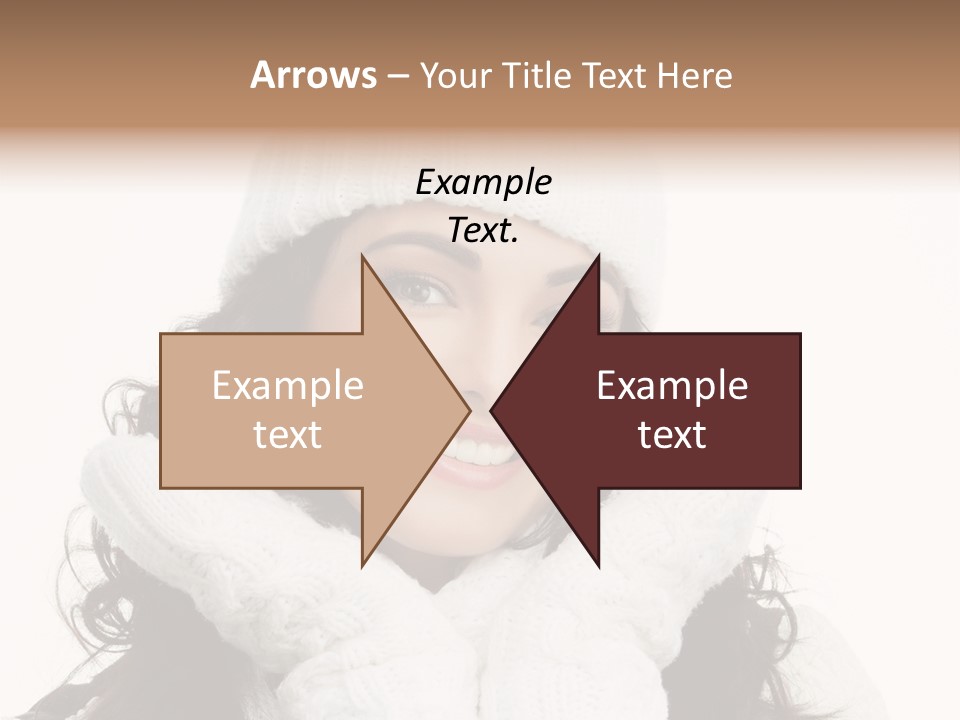 Hair Attractive Brunette PowerPoint Template