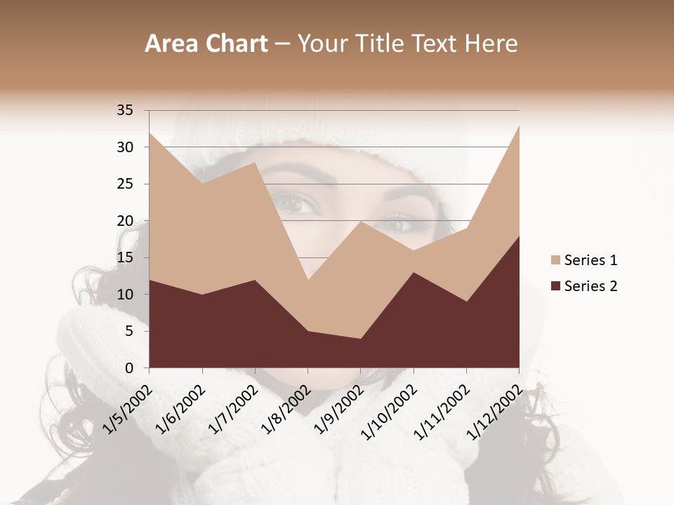 Hair Attractive Brunette PowerPoint Template