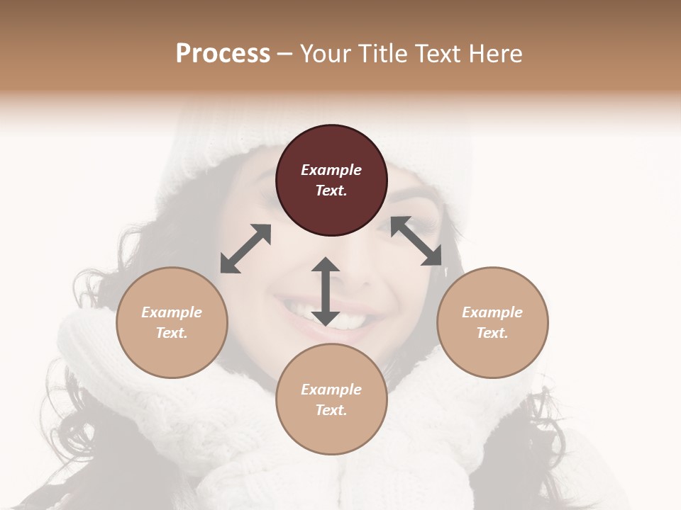 Hair Attractive Brunette PowerPoint Template