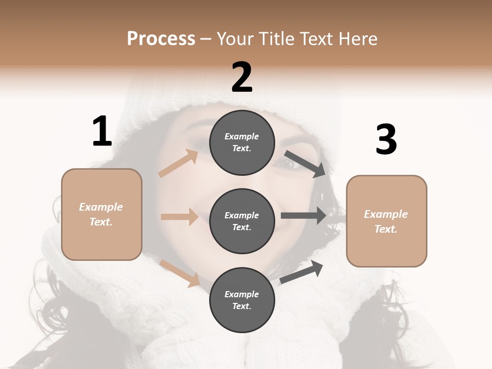 Hair Attractive Brunette PowerPoint Template